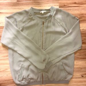 Olive green dressy zip up
